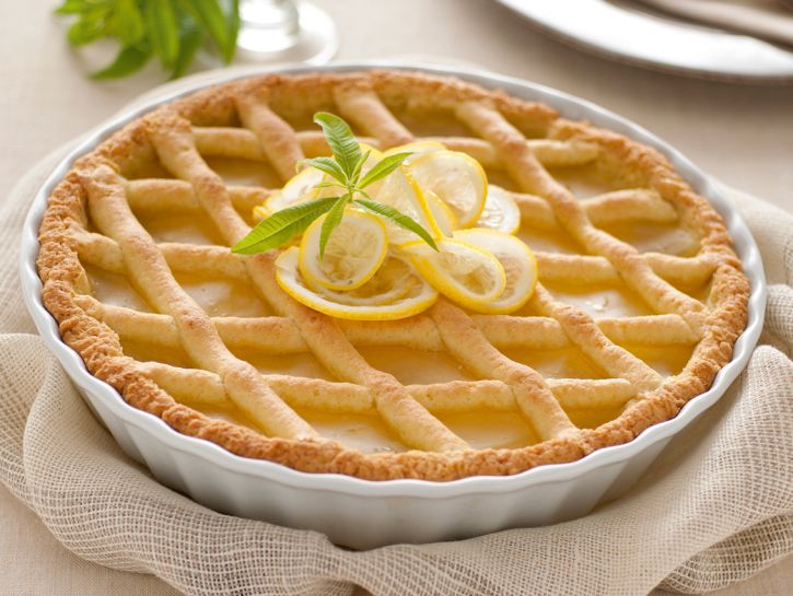 crostata con crema di anacardi al sapore di limone