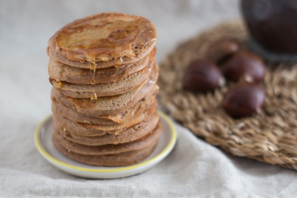 pancakes con farina di castagne